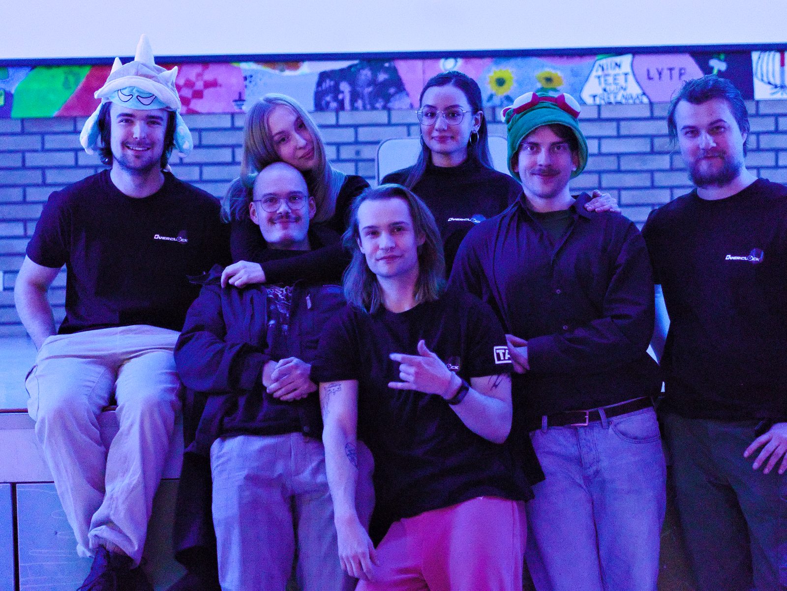 The Overclock LAN-event crew at the venue